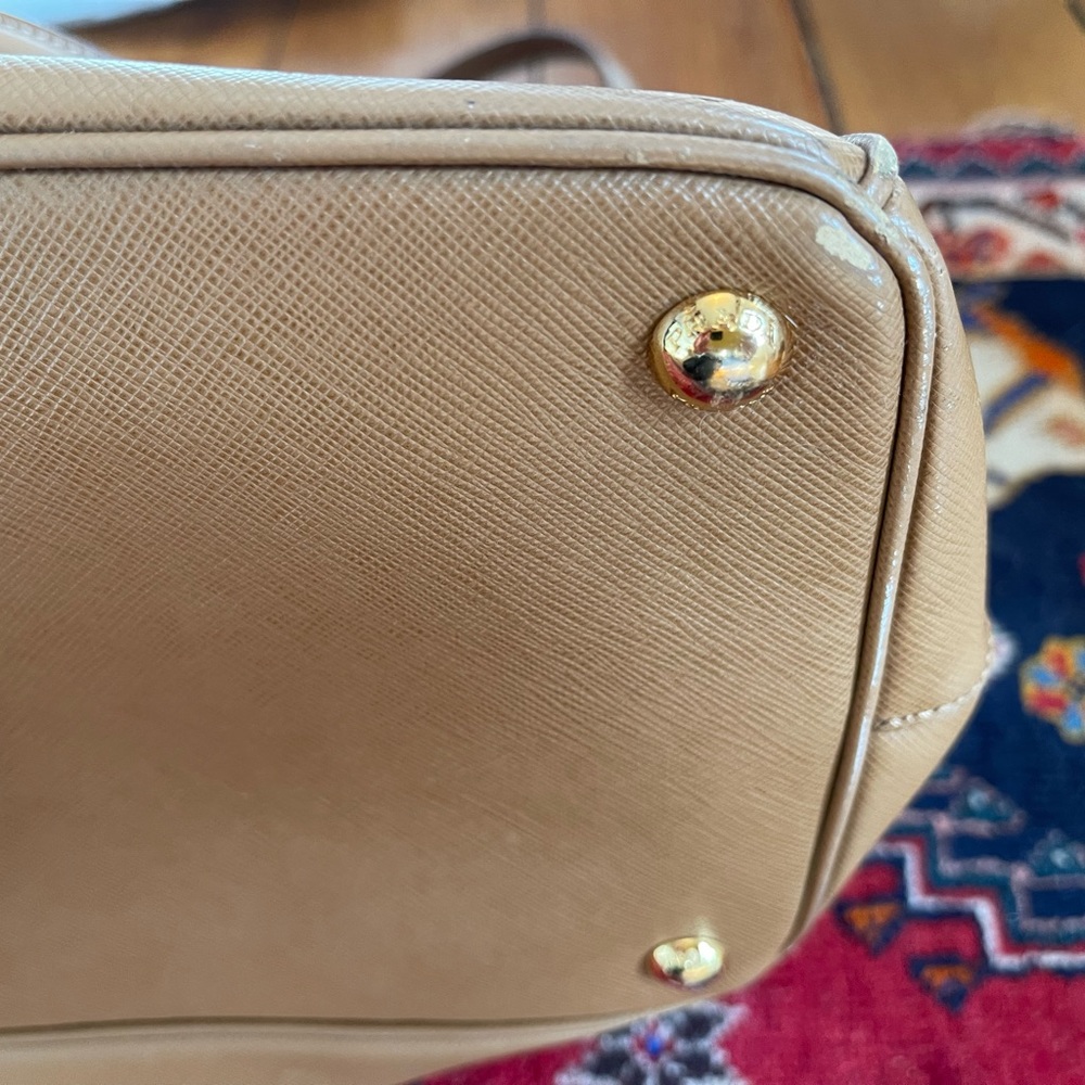Prada Tan Leather Tote Bag - Picture 7 of 9